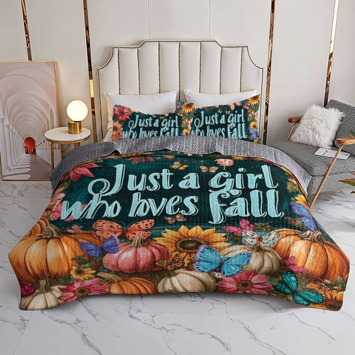 Shineful All Season Quilt 3-Piece Set Fall in Love