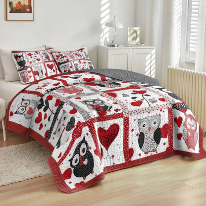 Shineful All Season Quilt 3-Piece Set Lovely Owls