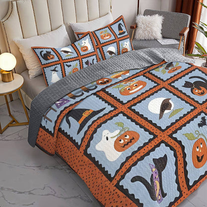 Shineful All Season Quilt 3-Piece Set Spooky Sleep