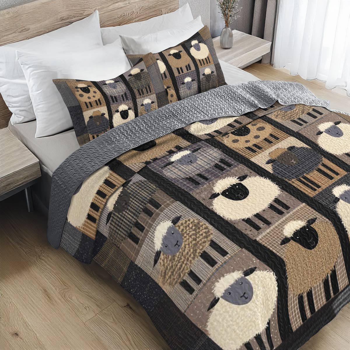 Shineful All Season Quilt 3-Piece Set Sheepish Patchwork