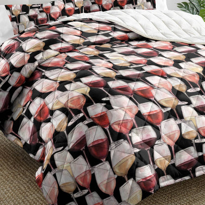 Shineful Quilt 3-Piece Set Wine Pattern