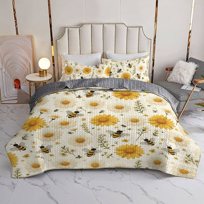 Shineful All Season Quilt 3-Piece Set Daisy Bee