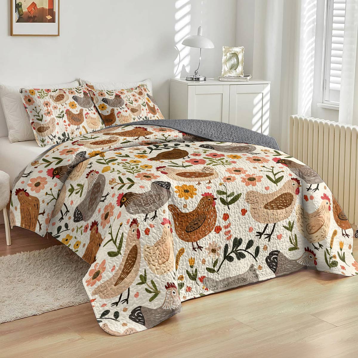 Shineful All Season Quilt 3-Piece Set Barnyard Brew