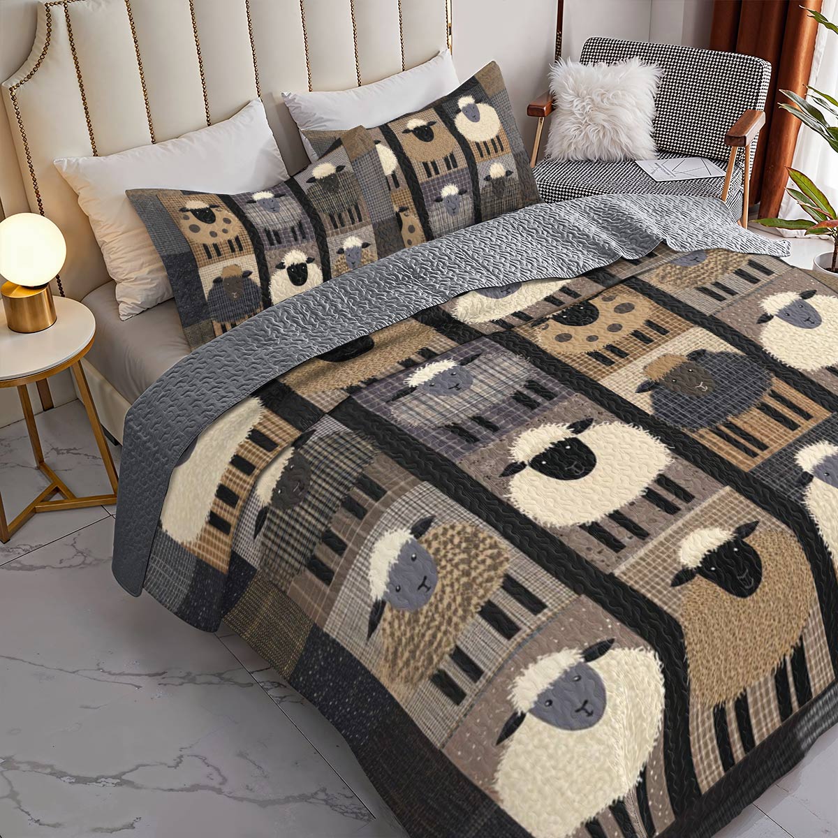 Shineful All Season Quilt 3-Piece Set Sheepish Patchwork