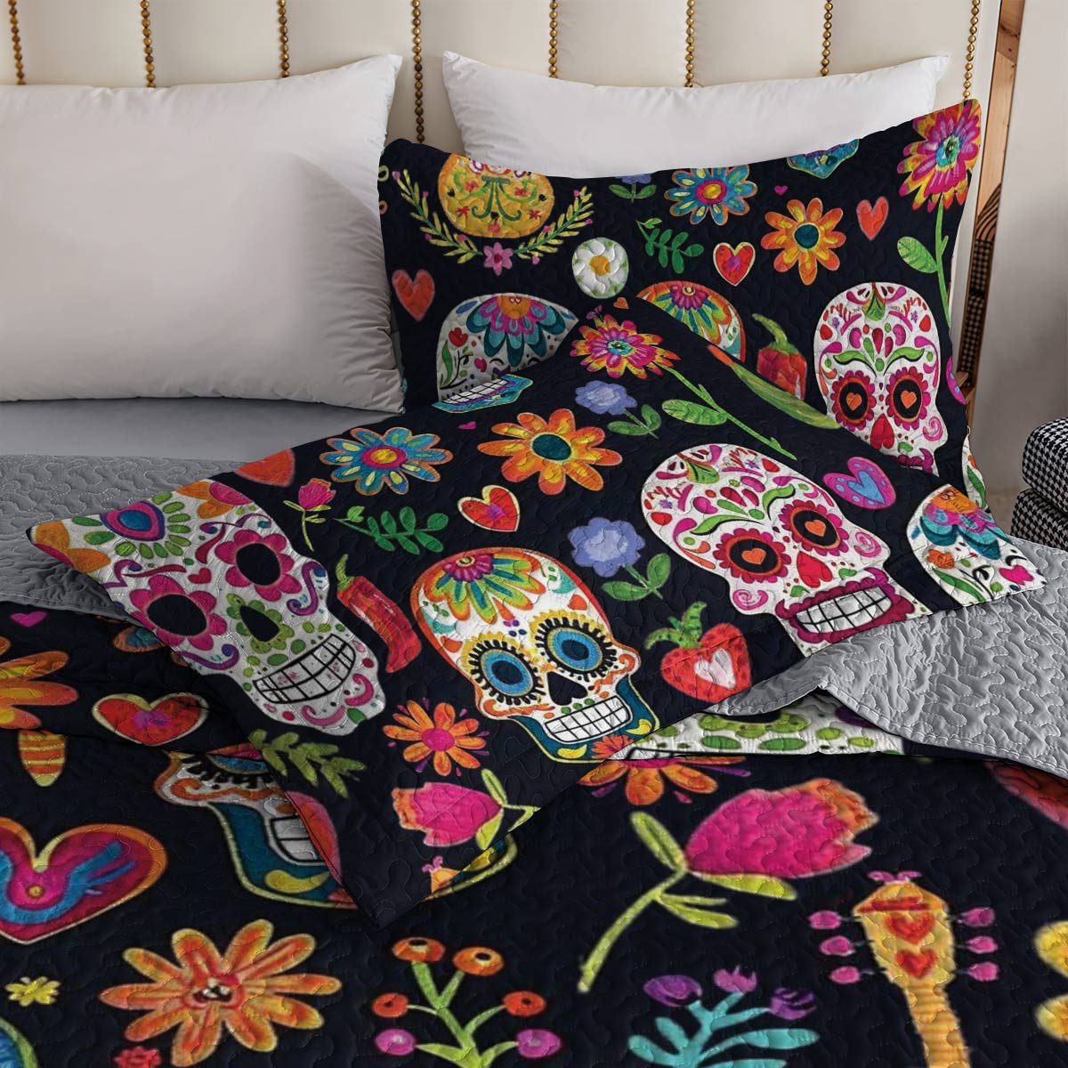 Shineful All Season Quilt 3-Piece Set Midnight Masquerade