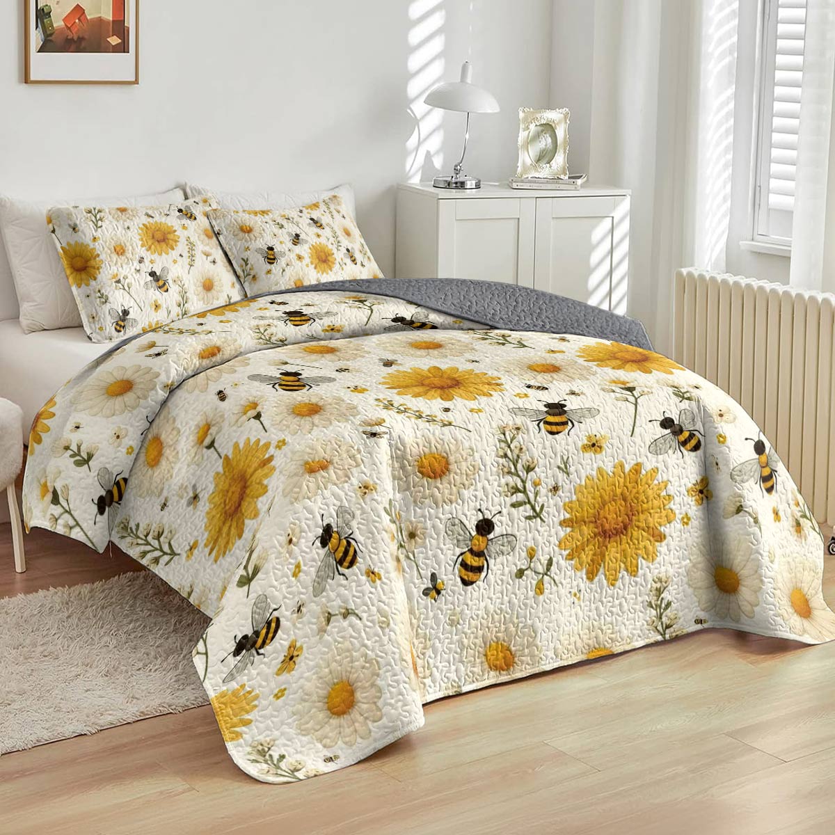 Shineful All Season Quilt 3-Piece Set Daisy Bee