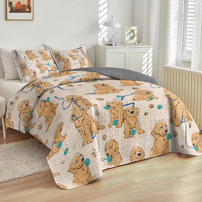 Shineful All Season Quilt 3-Piece Set Naughty Golden