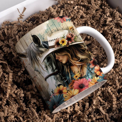 Shineful Ceramic Mug Girl with Horse