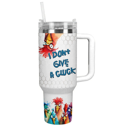 Chicken 40 Oz Shineful™ Tumbler Cluck Lk8 White 40Oz