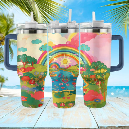 Glänzender Becher Rainbow Fantasy