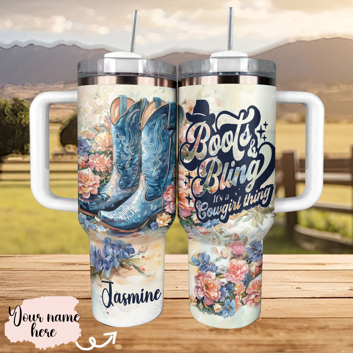 Shineful Tumbler Boots & Bling