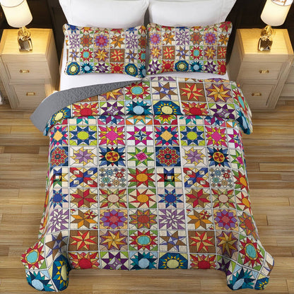 Shineful All Season Quilt 3-Piece Set Quilt Blocks