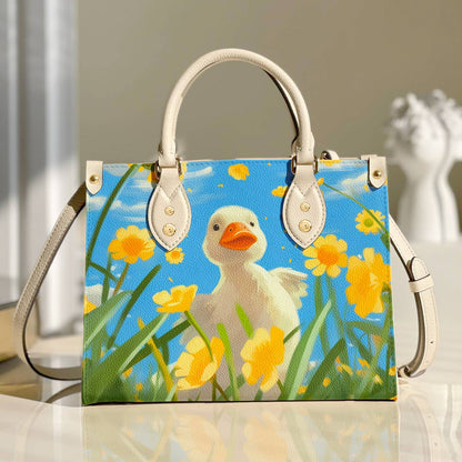 Sac en cuir brillant Canard ludique