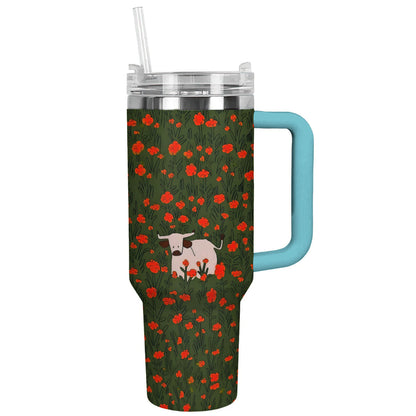 Cow 40 Oz Shineful™ Tumbler Dreamy Lk8 Sky Blue 40Oz