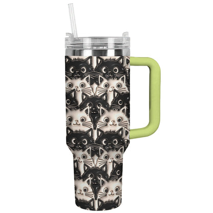 Cat 40 Oz Shineful™ Tumbler Fat Cats Lk8 Green 40Oz