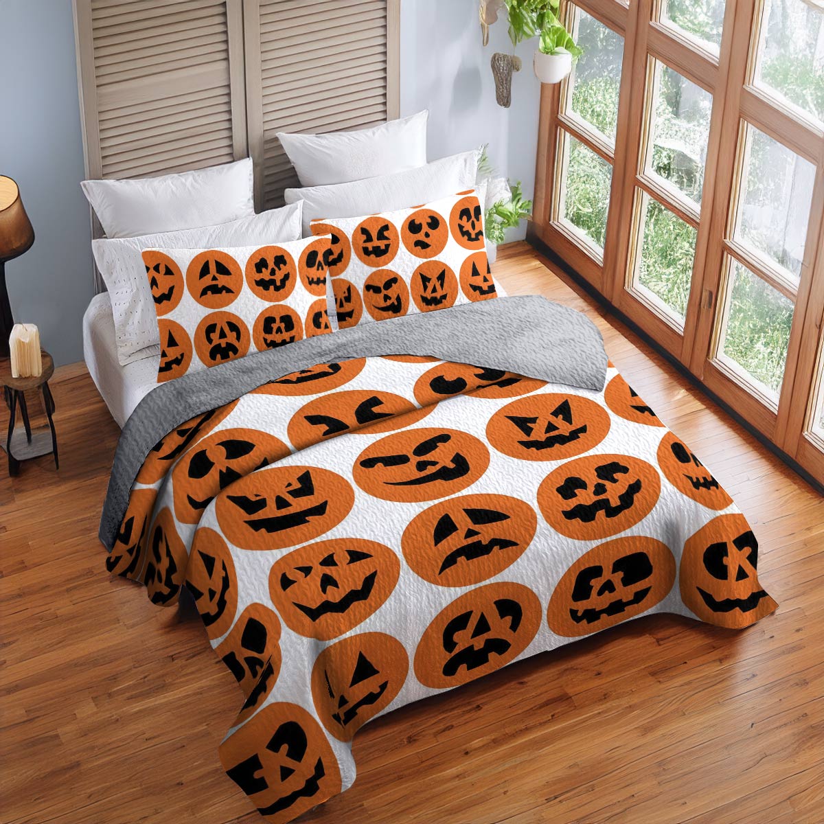 Shineful All Season Quilt 3-Piece Set Haunted Harvest