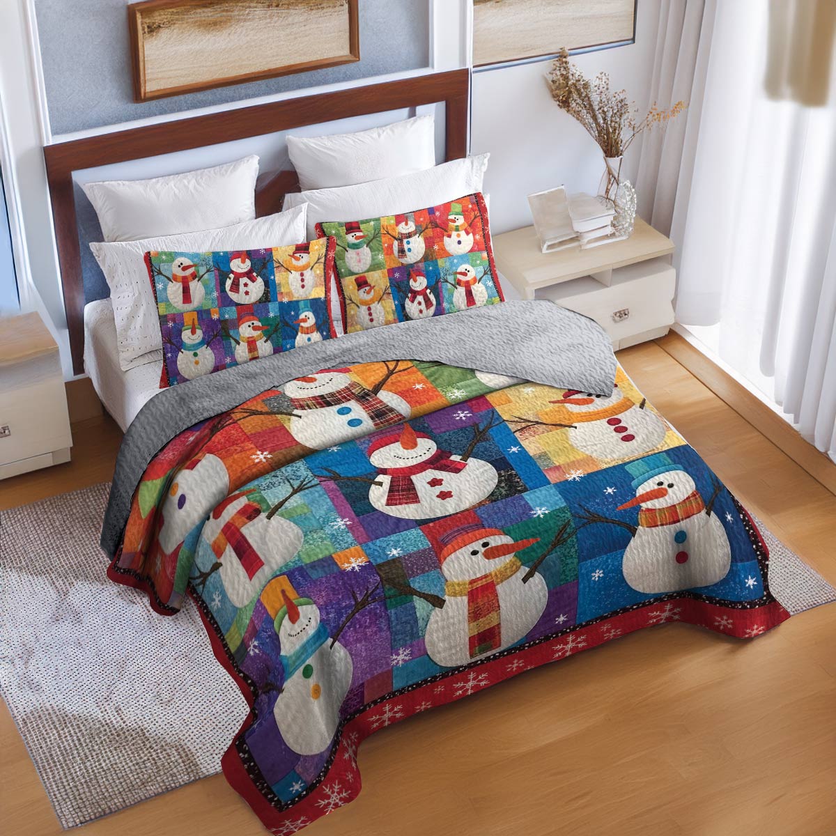 Shineful All Season Quilt 3-Piece Set First Snow