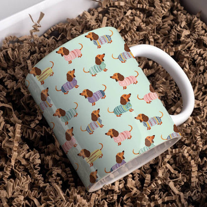 Shineful Ceramic Mug Colorful Dachshunds