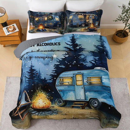 Shineful All Season Quilt 3-Piece Set We Go Camping