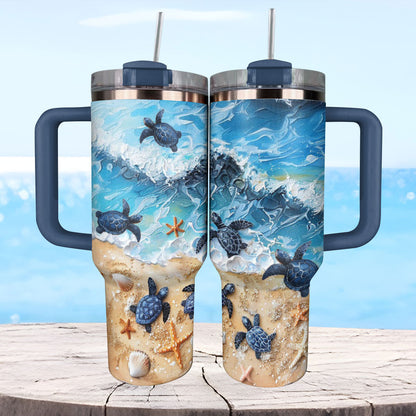 Shineful Tumbler Sea Turtle Vacation