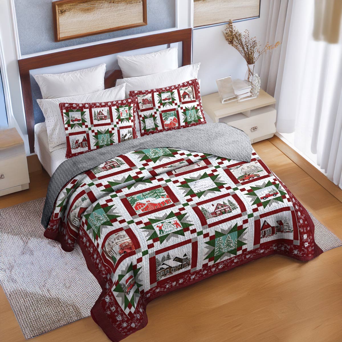 Shineful All Season Quilt 3-Piece Set Winter Wishes