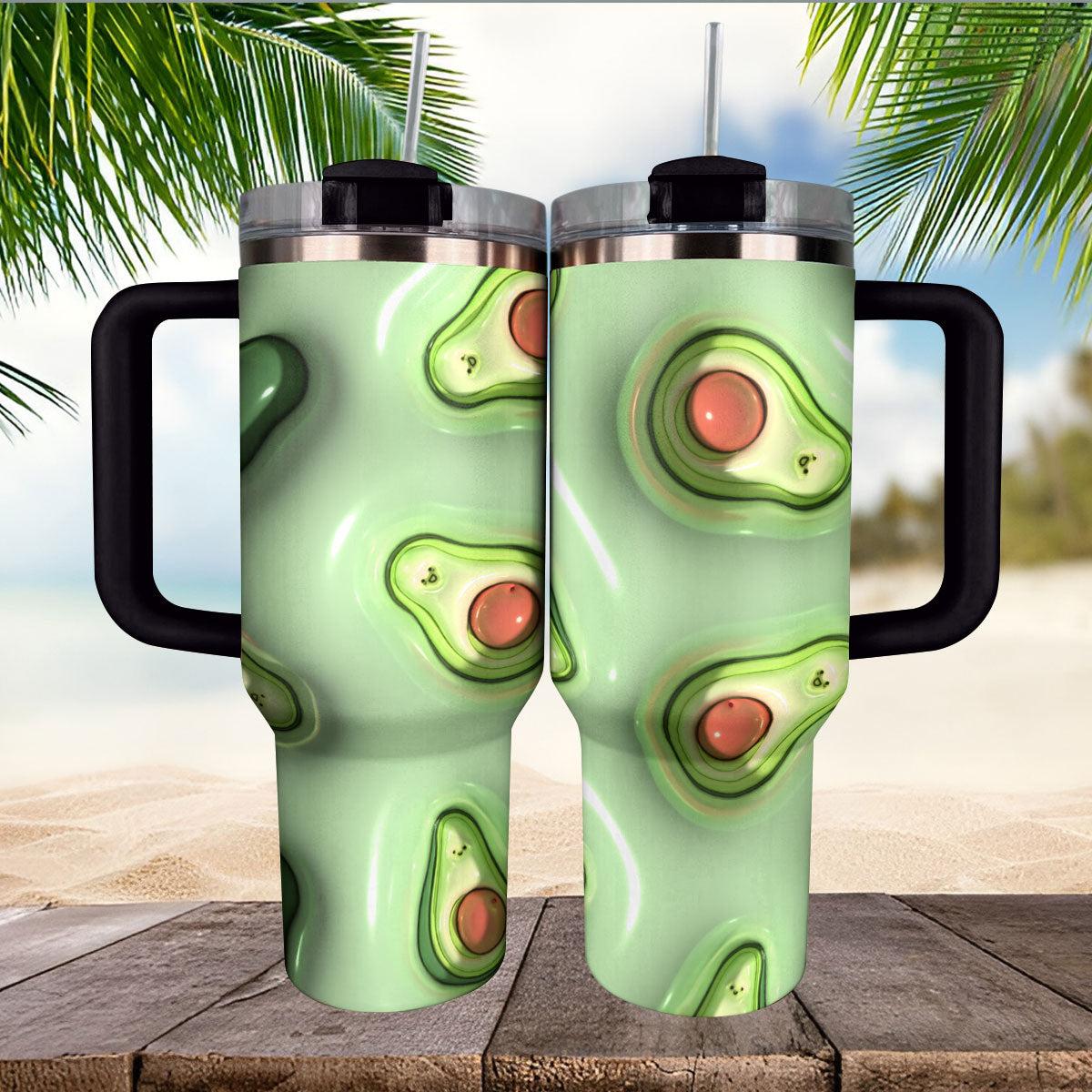 Shineful Glossy Tumbler Cute Avocados Ver2