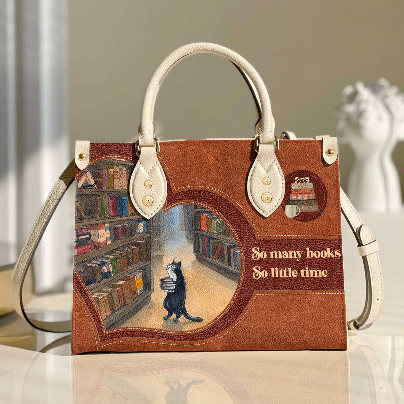 Reading Leather Bag Shineful So Many Books Ver2 Lk8