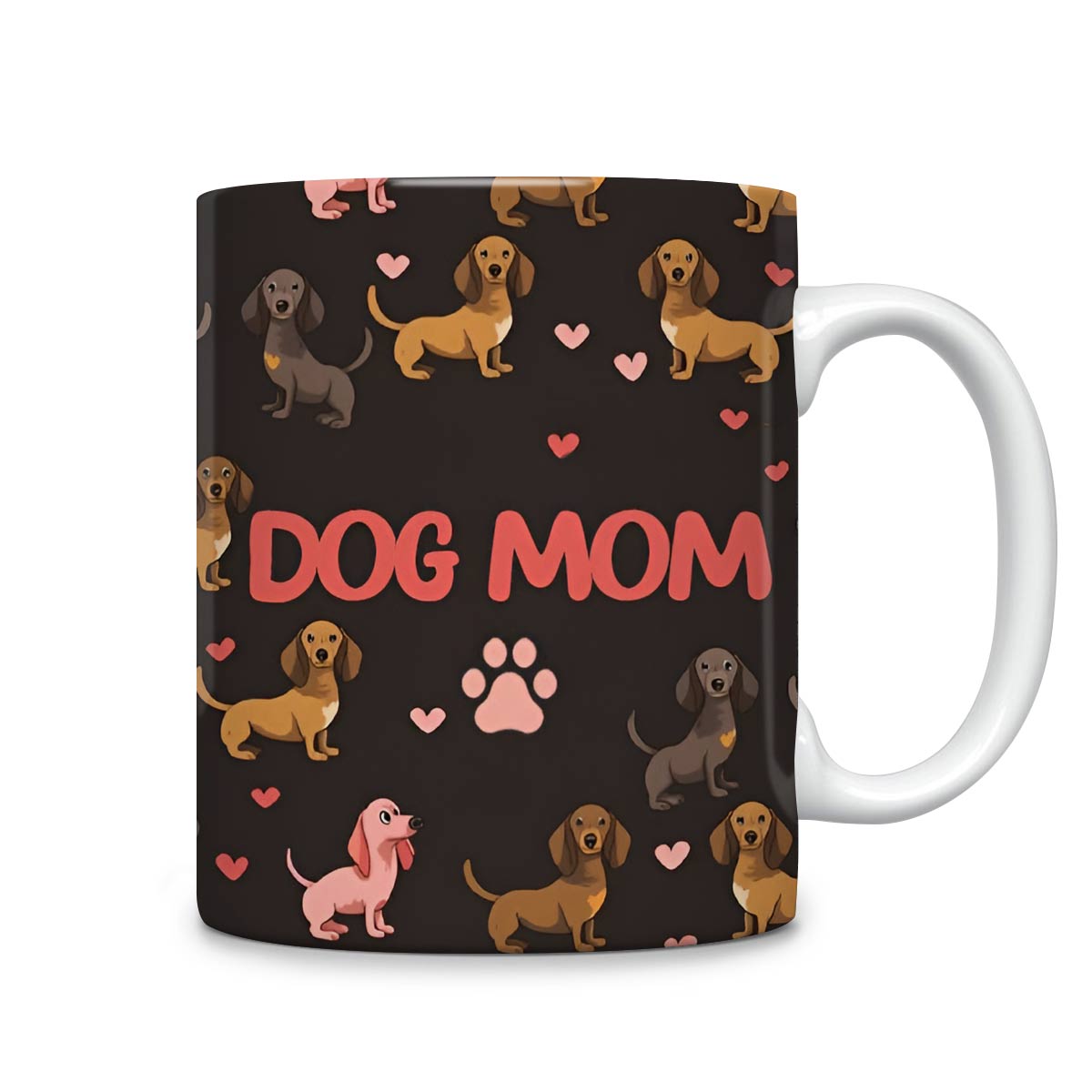 Tasse en céramique brillante pour maman chien