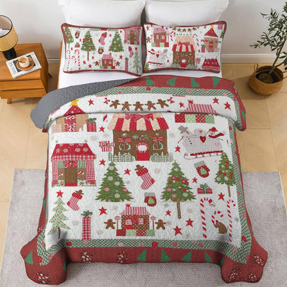 Shineful All Season Quilt 3-Piece Set Noel Wonderland