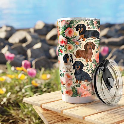 Shineful 20oz Tumbler Floral Dachshunds