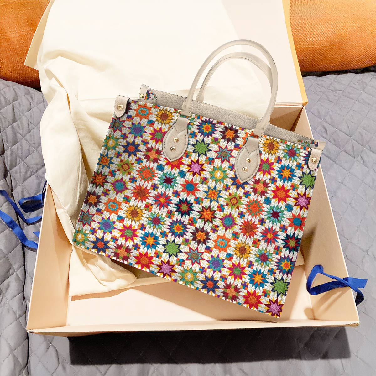 Shineful Leather Bag Star Quilt Blocks