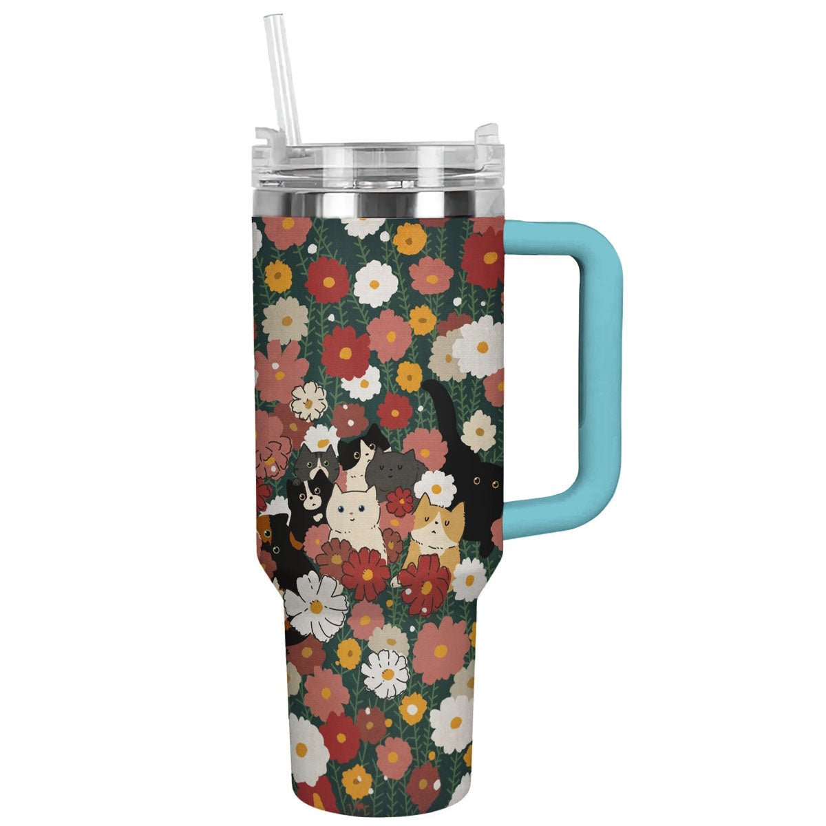 Shineful Tumbler Floral Cats Ver3