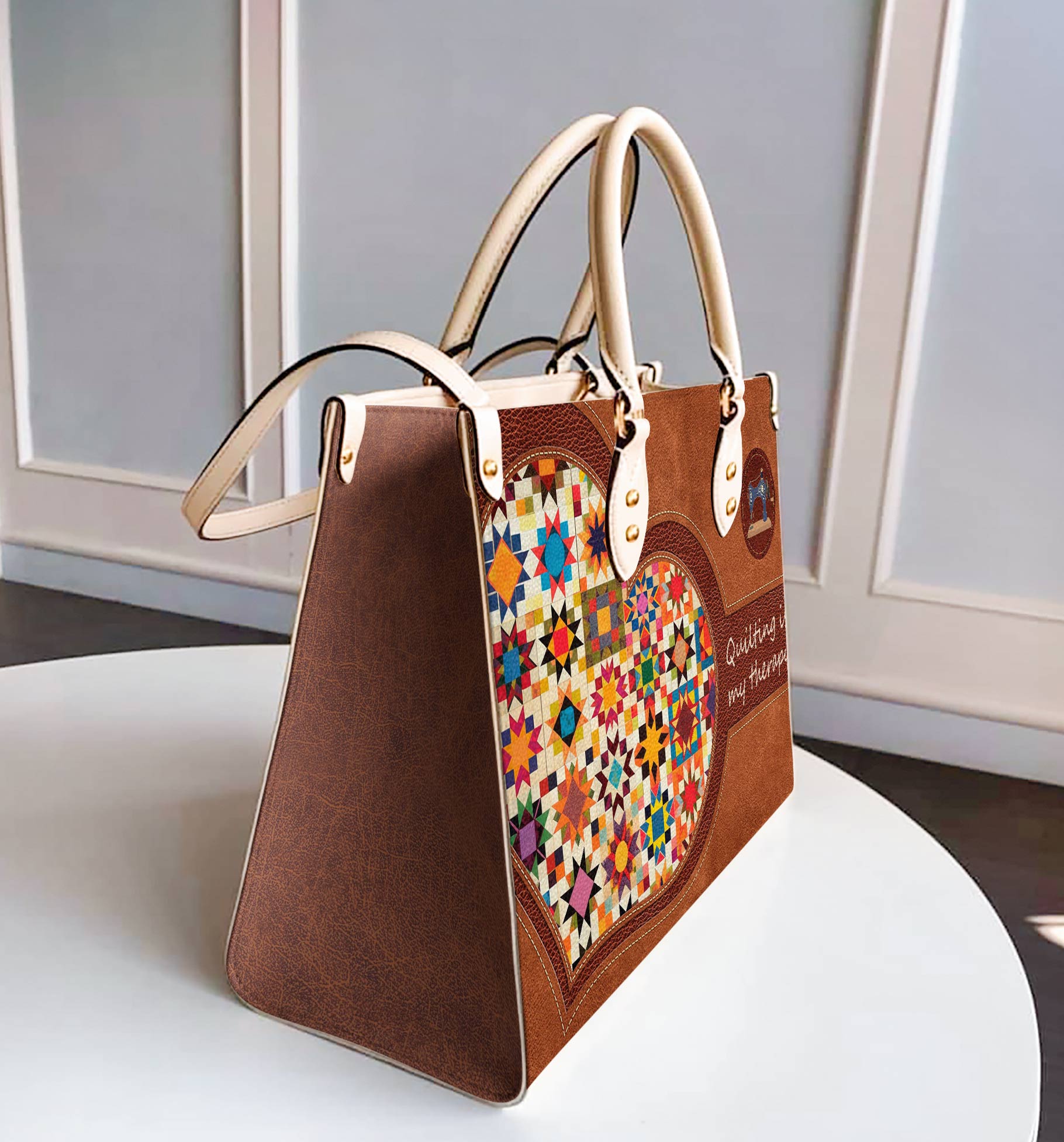 Quilting Leather Bag Shineful My Therapy Lk8