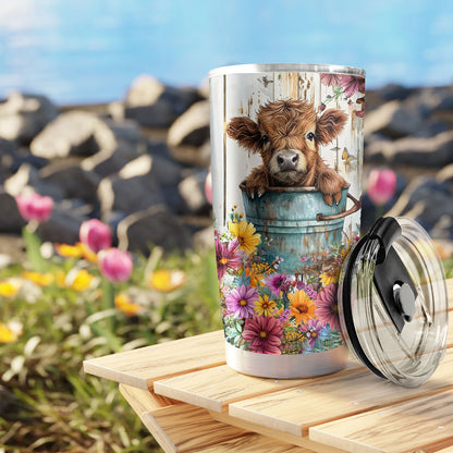 Shineful 20oz Tumbler Floral Cow