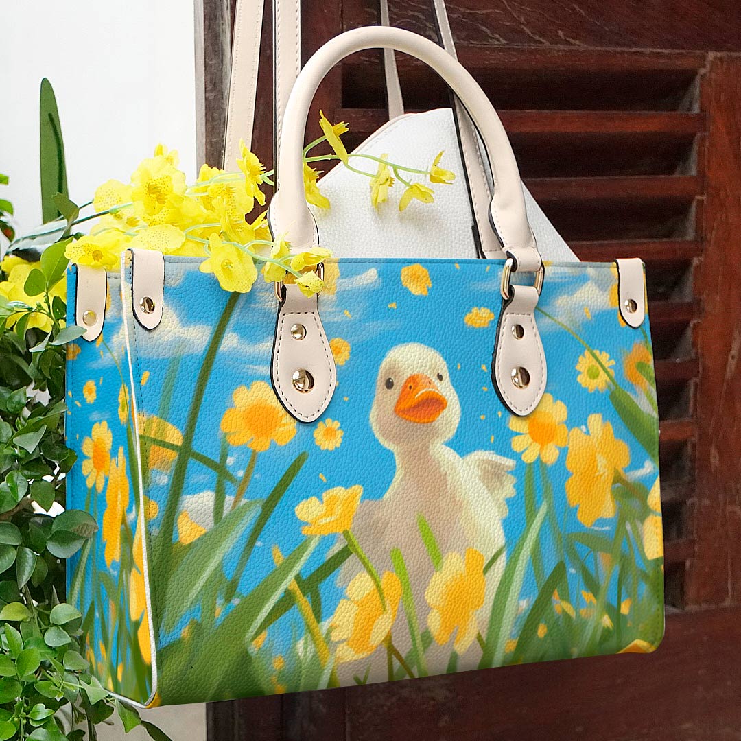 Shineful Leather Bag Playful Duck