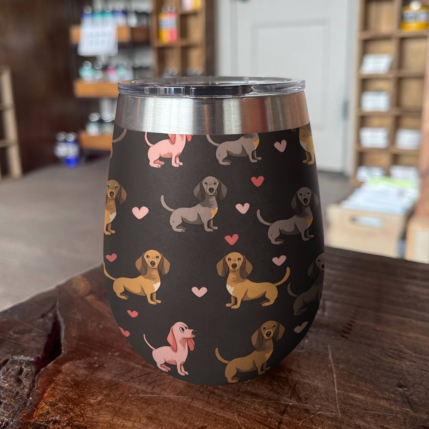 Shineful Wine Tumbler Lovely Dachshunds