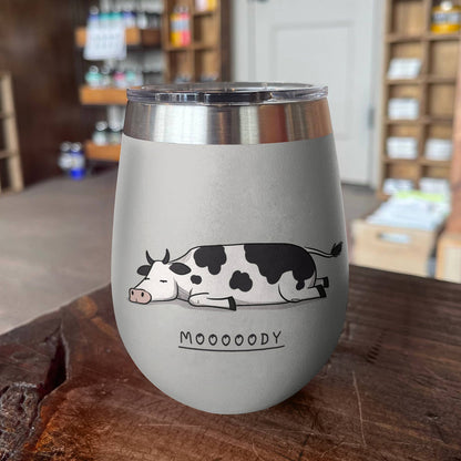 Cow 12 Oz Shineful™ Wine Tumbler Mooody Lk8 12Oz