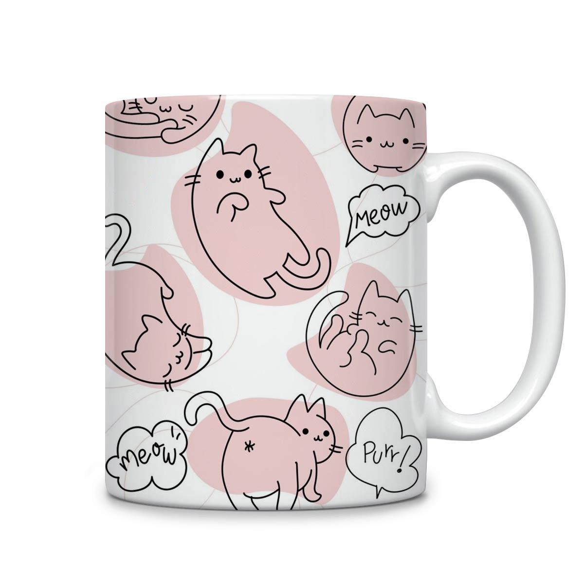 Shineful Ceramic Mug Pink Cats