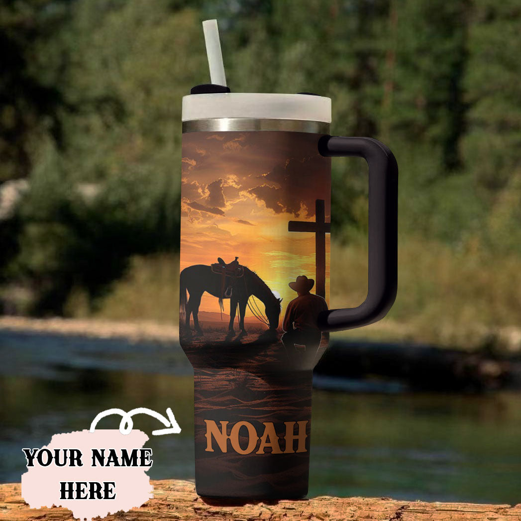 Shineful Tumbler Personalized Cowboy