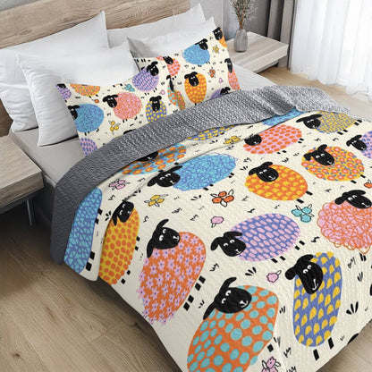 Shineful All Season Quilt 3-Piece Set Dreamy Sheep