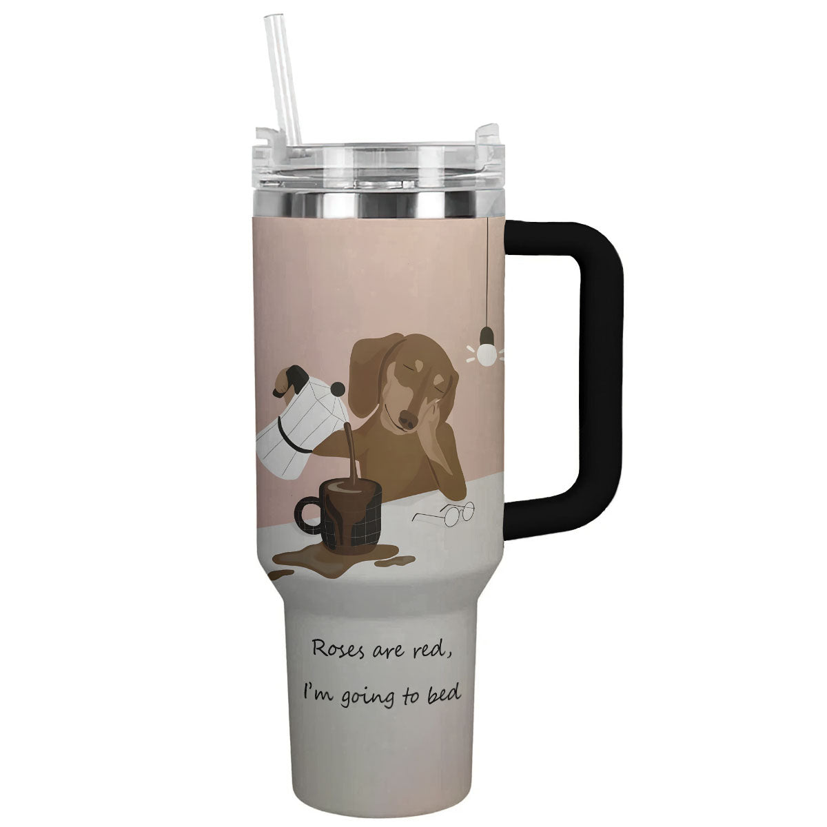 Dog 40 Oz Shineful™ Tumbler Sleepy Dachshund Lk8 40Oz