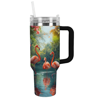 Shineful Tumbler Flamingo Flamingoes In Jungle