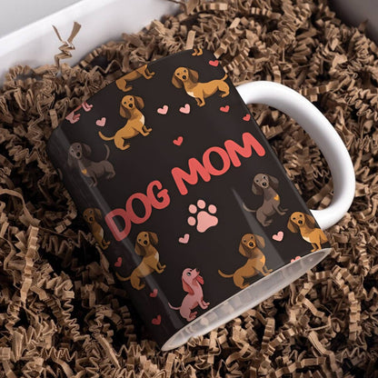 Tasse en céramique brillante pour maman chien