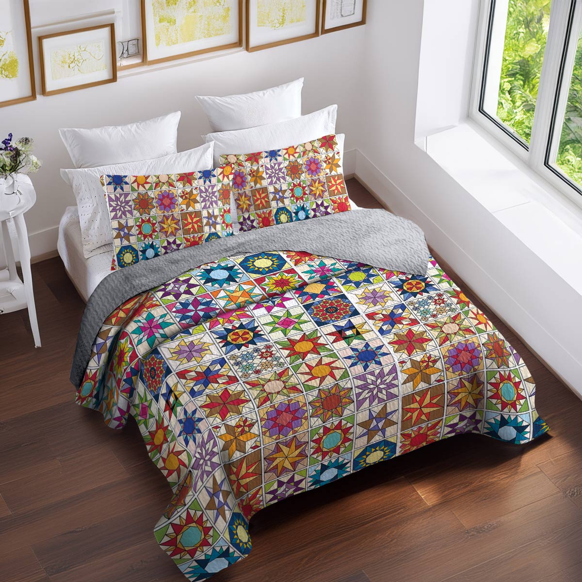 Shineful All Season Quilt 3-Piece Set Quilt Blocks