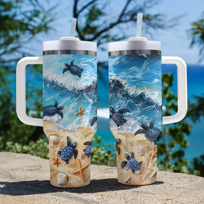 Shineful Tumbler Sea Turtle Vacation