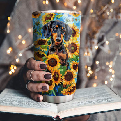 Shineful 20oz Tumbler Sunflower Dachshunds