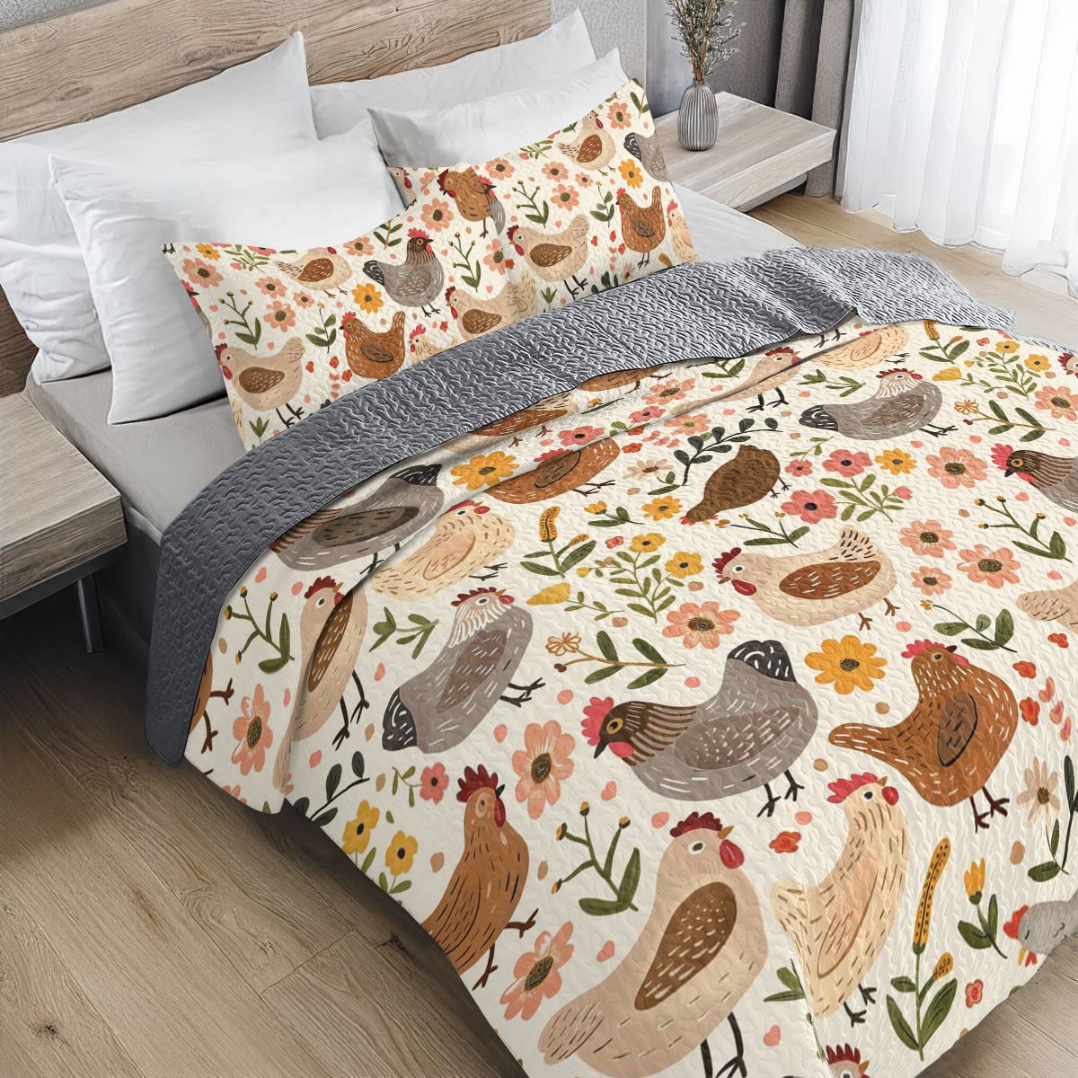 Shineful All Season Quilt 3-Piece Set Barnyard Brew