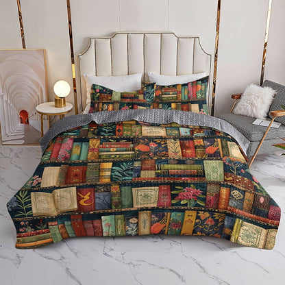 Shineful All Season Quilt 3-Piece Set Vintage Bookshelf