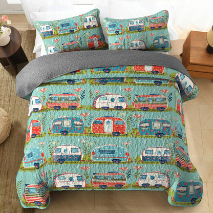 Shineful All Season Quilt 3-Piece Set Happy Campers