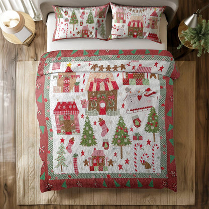 Shineful All Season Quilt 3-Piece Set Noel Wonderland